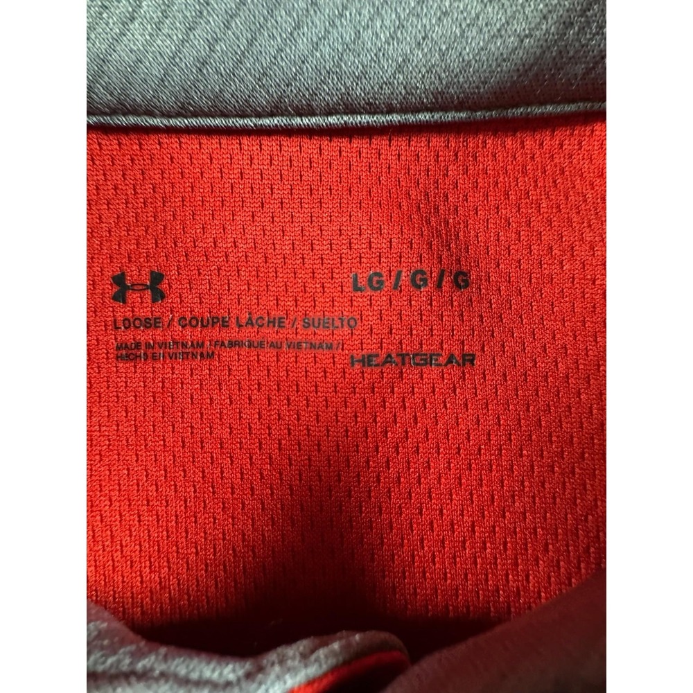Under Armour HeatGear Polo Shirt Mens Large Red Golf Performance Knit NEW - Picture 6 of 16